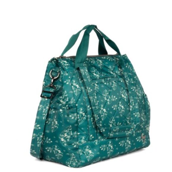 Lug Kerstin Lindquist Baby Yacht Carry-All Zip-Top Tote Aloha Outline Teal Green - Picture 2 of 13
